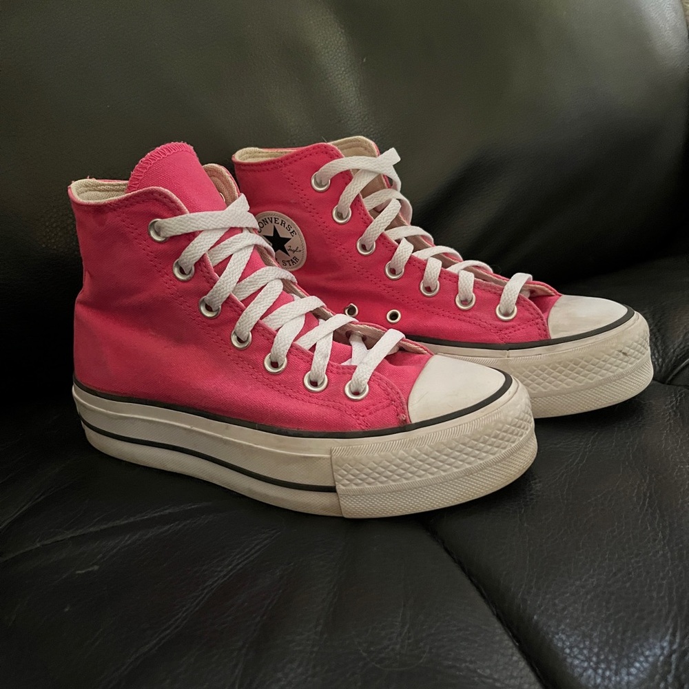 Converse Women's Pink High-Top Platform Sneakers